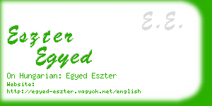 eszter egyed business card